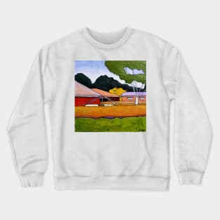 Australian Backyard with Hills Hoist Crewneck Sweatshirt